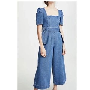 C/MEO Collective Denim Wide Leg Out of Sight Jumpsuit size 4